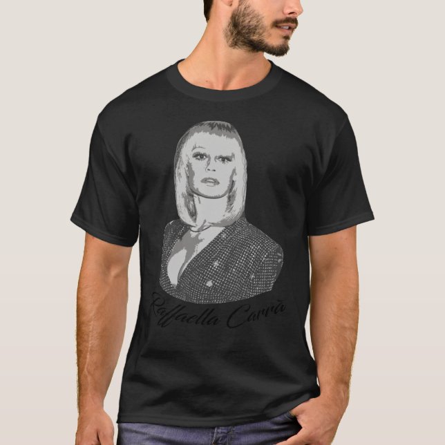 Camiseta raffaella carrà, ciao raffaella carrà, rip raffael (Anverso)
