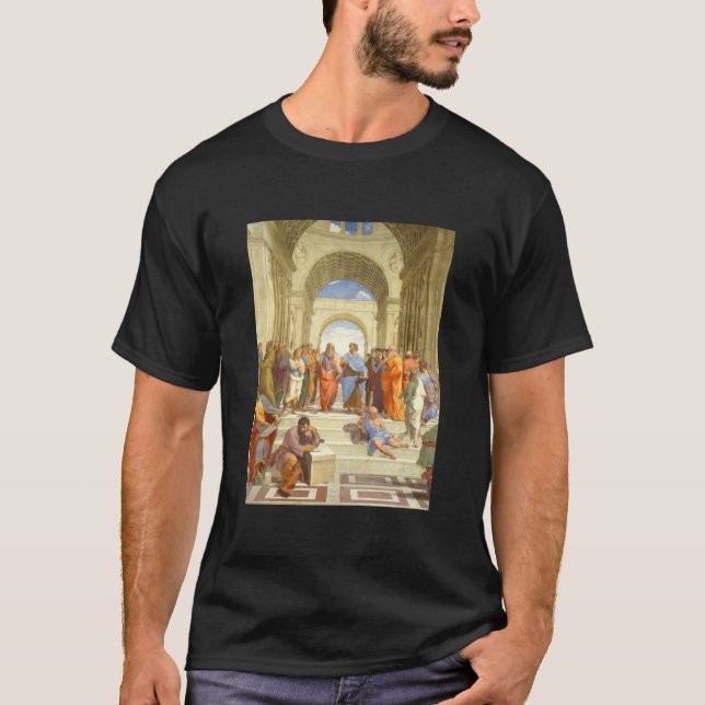 Camiseta Raffaello Sanzio da Urbino La escuela de Atenas 15 (Anverso)