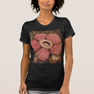 Camiseta Rafflesia del arte de la acuarela de Borneo