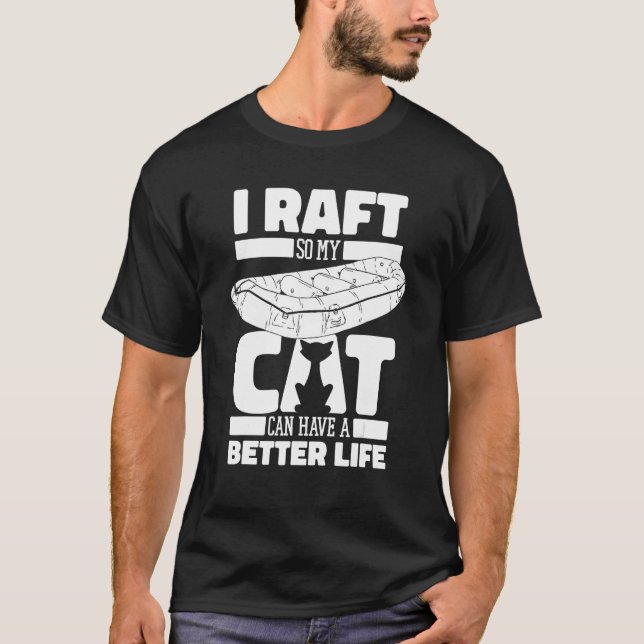 Camiseta Rafting Cat White Water Boating  Rafter (Anverso)