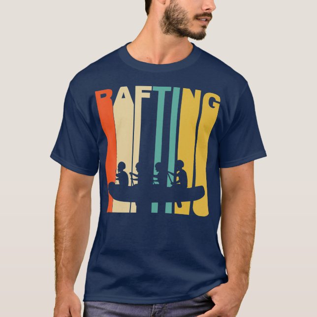 Camiseta Rafting de agua blanca al estilo retro de los años (Anverso)