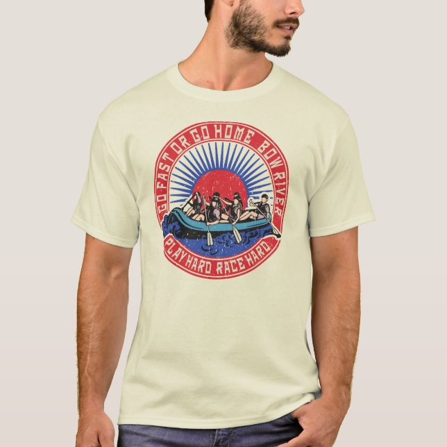Camiseta Rafting del río Retro Bow (Anverso)