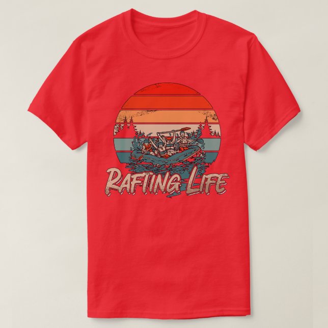 Camiseta Rafting Life Retro Kayak Paddling Canoe Paddle (Diseño del anverso)