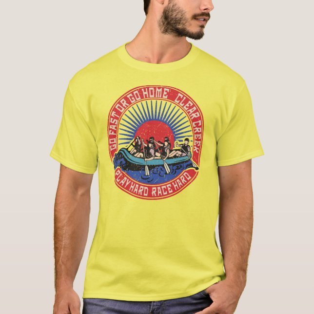 Camiseta Rafting Retro Clear Creek. (Anverso)