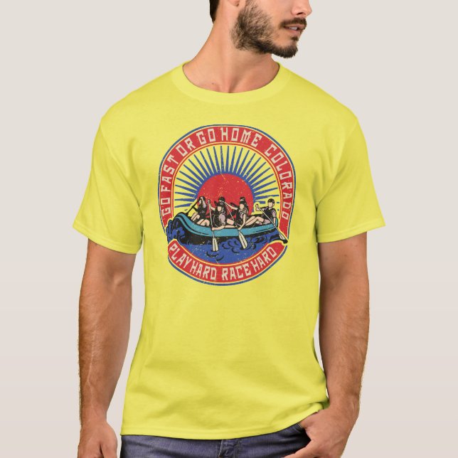 Camiseta Rafting Retro Colorado. (Anverso)