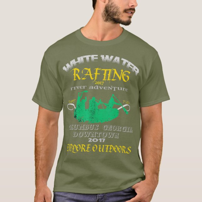 Camiseta Rafting White Water River Boat Perfect Gift (Anverso)
