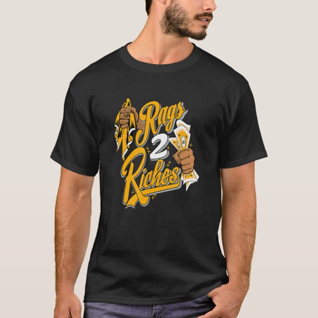 Camiseta Rag 2 Riches OG Yellow Toe 1s Matching (Anverso)