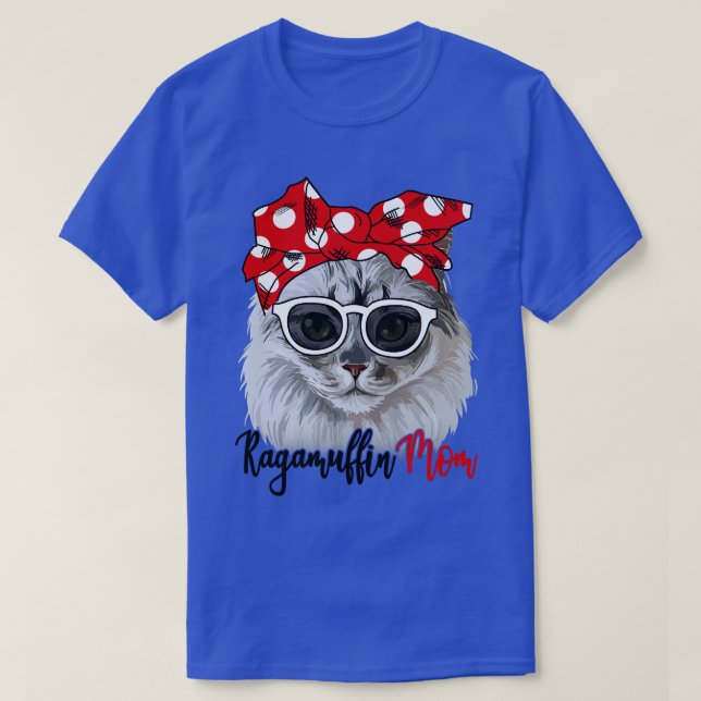 Camiseta Ragamuffin Cat Shirt Ragamuffin Cat Mom Bandana (Diseño del anverso)