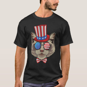 Camiseta Ragdoll 4 De Julio Estadounidense Ragdoll Cat Usa 