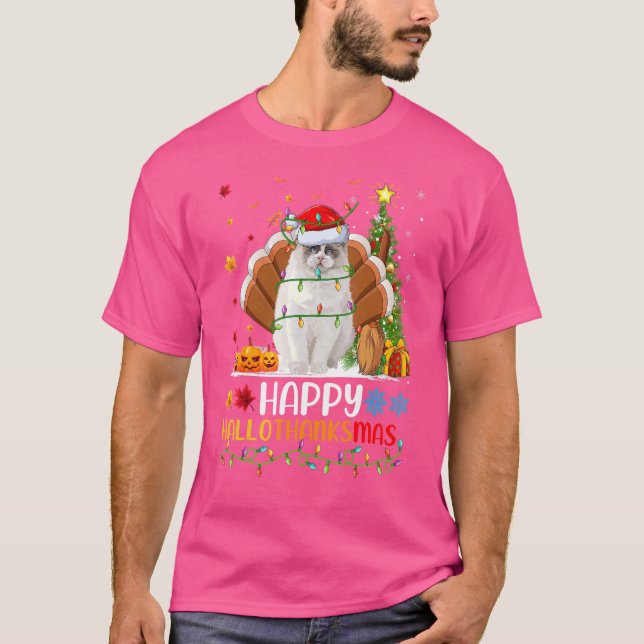 Camiseta Ragdoll Animal Happy Ragdoll Hellothanksmas (Anverso)