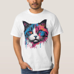 Camiseta Ragdoll Art Co. Expresivo Pop-Art Ragdoll Cat Des