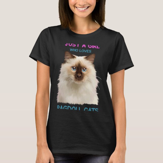 Camiseta Ragdoll Cat chica que ama Ragdoll (Anverso)