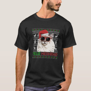 Camiseta Ragdoll Cat Feliz Meowidad Funny Navidades
