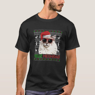 Camiseta Ragdoll Cat Feliz Meowidad Funny Navidades