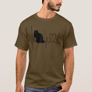 Camiseta Ragdoll Cat Heartbeat EKG Divertido Me Encanta Rag