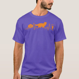 Camiseta Ragdoll Cat Heartbeat Pumpkin Funny Costo de Hallo
