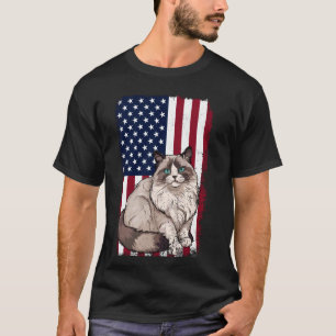 Camiseta Ragdoll Cat Lover, Bandera Estadounidense 4 De Jul