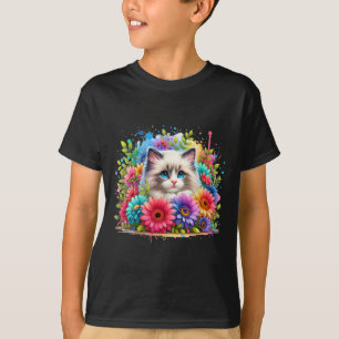 Camiseta Ragdoll Cat Mom Mother39s Day Watercolor Colorful