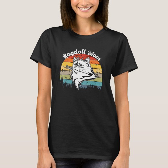 Camiseta Ragdoll Cat Mon Retro Vintage (Anverso)
