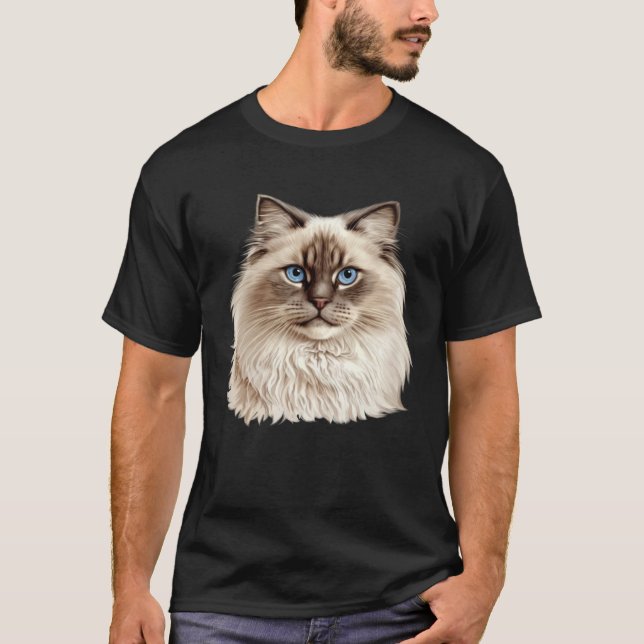 Camiseta Ragdoll Cat Portrait Ragdoll Cat Head Ragdoll Cat (Anverso)