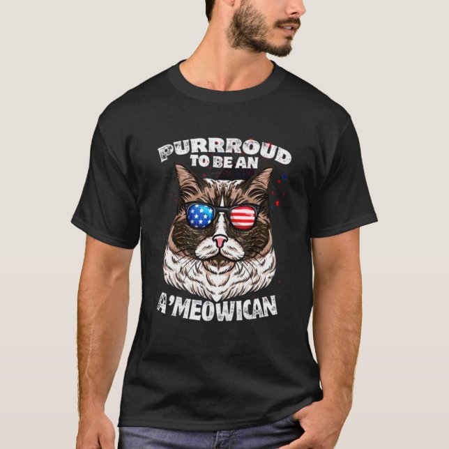 Camiseta Ragdoll Cat Purrroud Será Un Estadounidense 4 De J (Anverso)