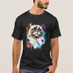 Camiseta Ragdoll Cat Race Colorful Mom Lady