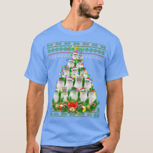 Camiseta Ragdoll Cat Xmas árbol de iluminación Santa Ragdol