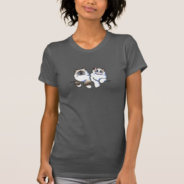Camiseta Ragdoll Cats par de muñecas Off-Leash Art™ (Anverso)
