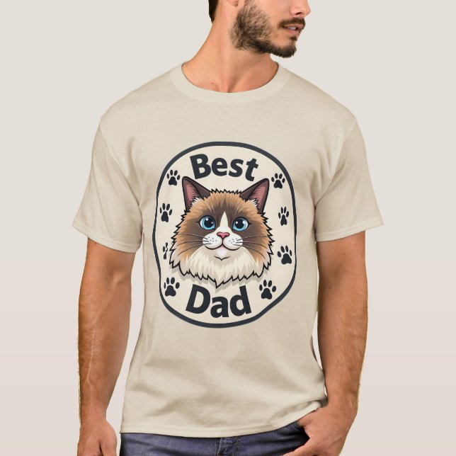 Camiseta Ragdoll Dad, bicolor (Anverso)