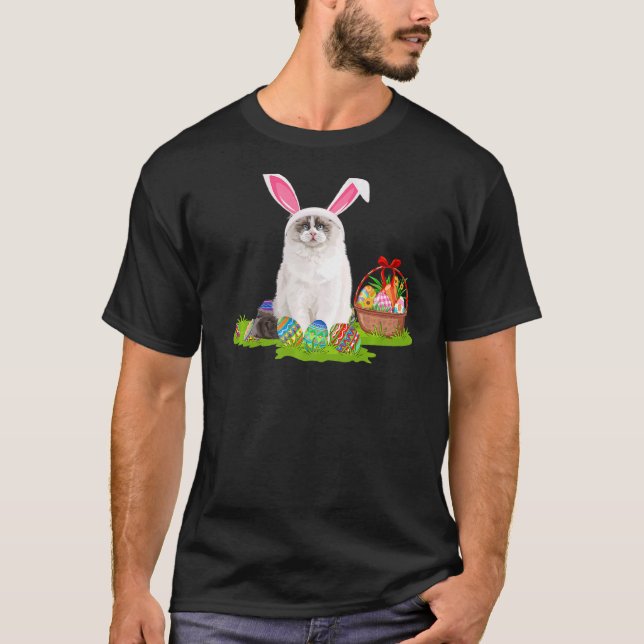 Camiseta Ragdoll Easter Egg Huning Bunny Ragdoll Easter Su (Anverso)