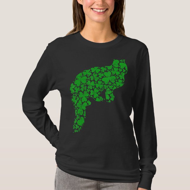 Camiseta Ragdoll Funny Shamrock Leaf Ragdoll St Patrick (Anverso)