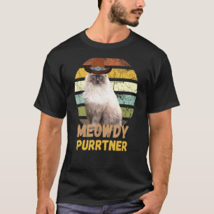 Camiseta Ragdoll Meowdy Purrtner - Divertido mashup entre M