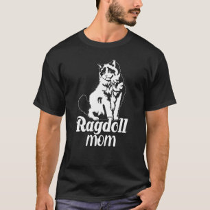 Camiseta Ragdoll Mom Cat Mujeres Chicas Lady Mascota Cute