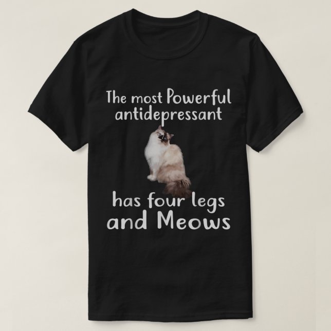 Camiseta Ragdoll Shirt Antidepresivo Ragdoll Cat Tee Shirt (Diseño del anverso)