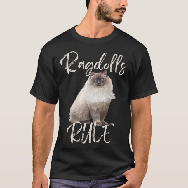Camiseta Ragdolls Rule Ragdoll Cat Owner (Anverso)