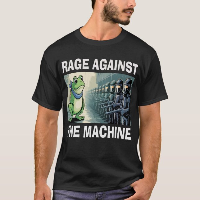 Camiseta Rage Against The Machine Portland Frog Protest (Anverso)
