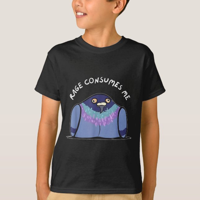 Camiseta Rage Consumes Me Funny Geon Meme Hand Drawn  (Anverso)