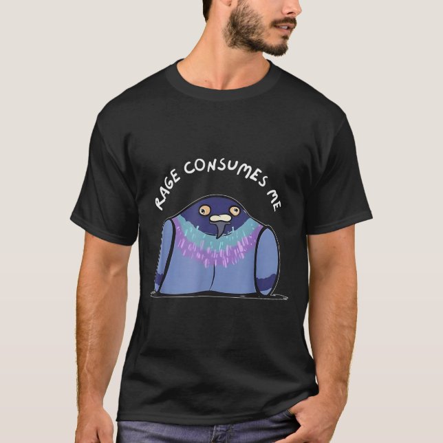 Camiseta Rage Consumes Me Funny Geon Meme Hand Drawn  (Anverso)