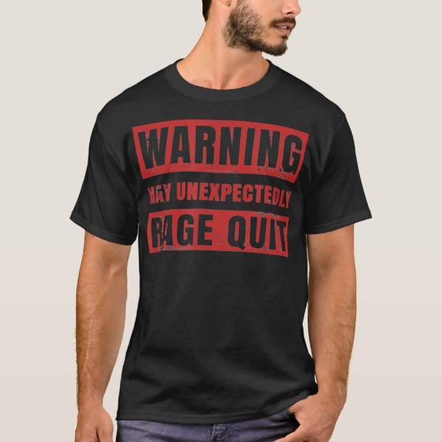 Camiseta Rage Quit  Quitter Gamer Gifts Video Game s Men  (Anverso)