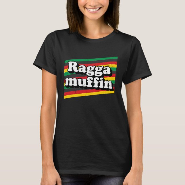 Camiseta Raggamuffin Rasta Jamaica remonta a regga rastafar (Anverso)