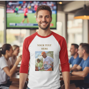 Camiseta Raglan Baseball T-Shirt, Custom Text, photo