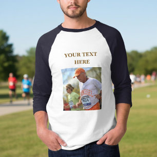 Camiseta Raglan Baseball T-Shirt, Custom Text, photo