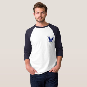 Camiseta raglan básica de 3/4 mangas para hombres 
