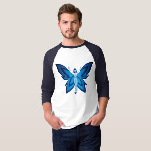 Camiseta raglan básica de 3/4 mangas para hombres 