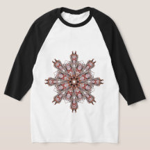 Camiseta raglán básica de manga 3/4