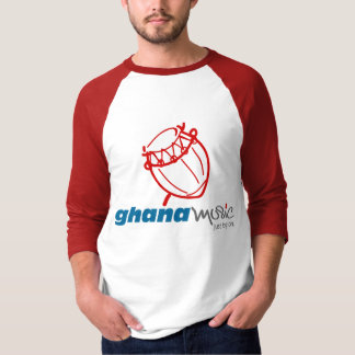 Camiseta Raglán básico de la manga de Ghana Music.com 3/4