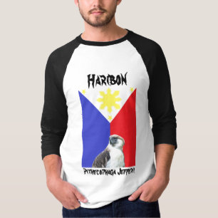 Camiseta Raglán básico de la manga de Haribon 3/4