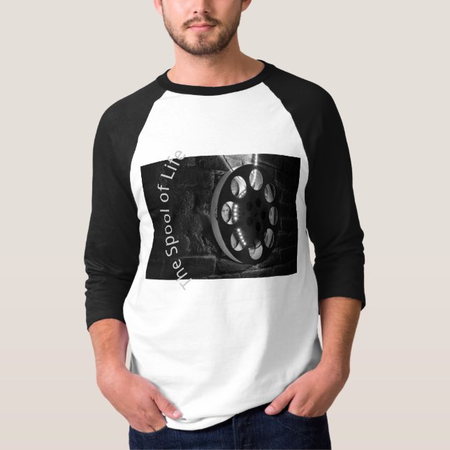 Camiseta Raglán básico de la manga del carrete de película (Anverso)