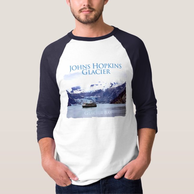 Camiseta Raglán básico de la manga del glaciar de Johns (Anverso)