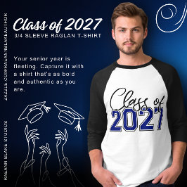 Camiseta raglán de manga 3/4 de la promoción de 20